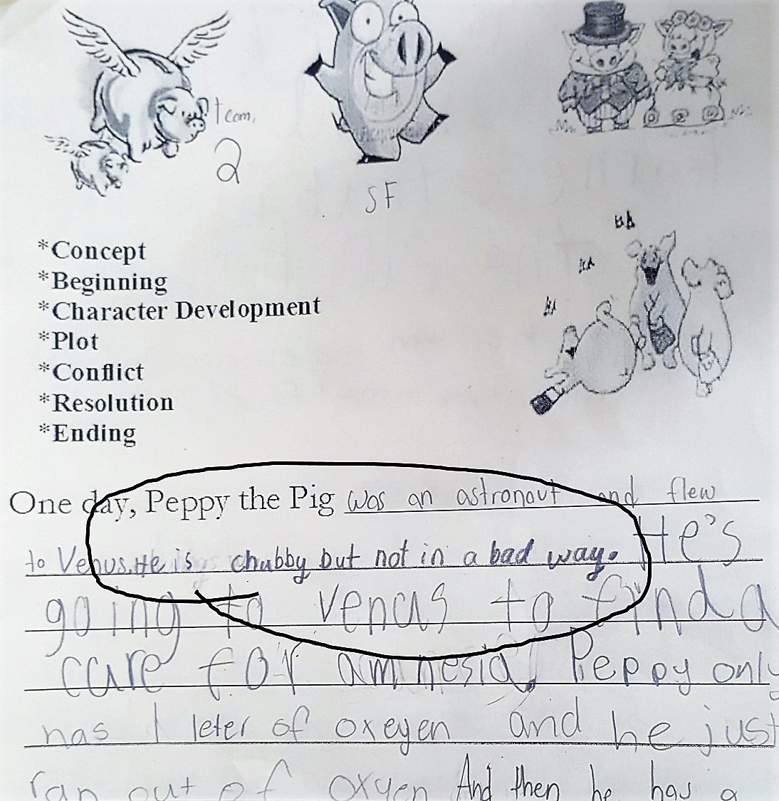 AuthorStJean's tweet photo. While doing a writing workshop with 3rd graders. I laughed so hard I cried! https://t.co/KfNKZ7AF2S