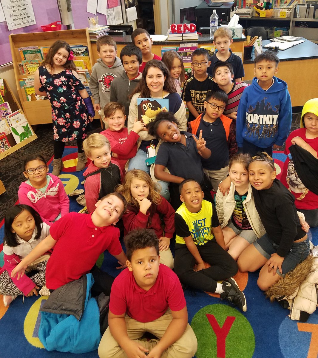 MsReadingham's tweet photo. Ms. O'Toole's 2nd graders picked Can I Be Your Dog? by @troycummings for their 2019 Redbud Read Aloud class winner.  Everyone wanted Alfie to be their dog.  #RedbudReadAloud @brownbrosbooks @HayesTeachers @OKCPS @OKCPS_LMS https://t.co/3V2mJYrKKV