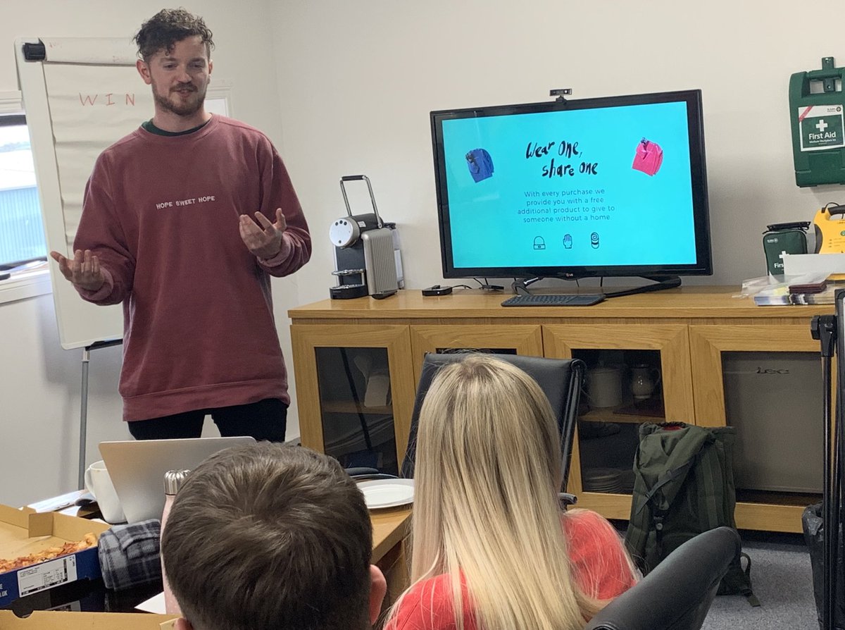 fleetfinancial's tweet photo. Today we had the pleasure of welcoming @weare_oi to our office. Best known for it’s streatwear that looks to bridge the gap between society &amp; those on the street, David took the time to share his inspiring story, the work they do &amp; they’re plans for the future #wearoneshareone https://t.co/bRfYfdxAgX