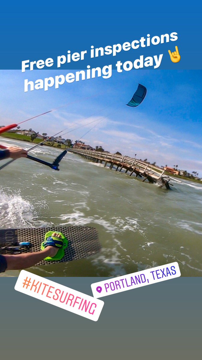 chad_361's tweet photo. Free pier inspections in south Texas! 🤘#kiteboarding #kitesurfing #beautifuldestinations #tourtheplanet🌍 #fishing #beachlife #watersports #portlandtx #corpuschristi #epicphotographers #capturedifferent #naishkiteboarding #gobolts #FridayMotivation #FridayThoughts https://t.co/jdWkVWXuMf