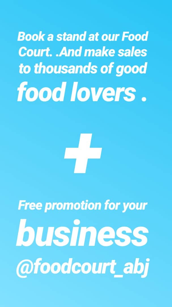 areedinpro's tweet photo. Book a stand at our Food Court. .And make sales to thousands of good food lovers . Get free promotion for your business✅✅ #wuyefoodcourt #foodcourtabuja 🍽🍹🌟🌟🌟🌟🌟 @potam1304 @iam_djleo @djskelz1 @Ochemercy3 @SocialAbuja @ReportAbuja @AbuJamajem https://t.co/kvXyx8JHx3