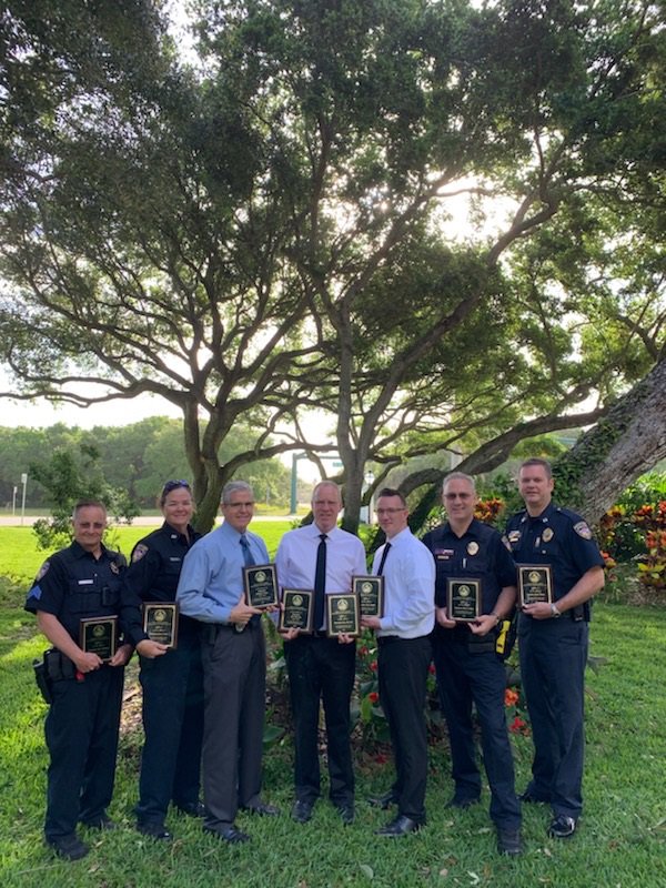 The Officer of the year award for 2018 was presented to the below officers at the Indian River Shores Town Council meeting. PSO Crouch and PSO Maikranz were unable to attend.

The award was in recognition for outstanding performance in locating a missing Alzheimer's patient.