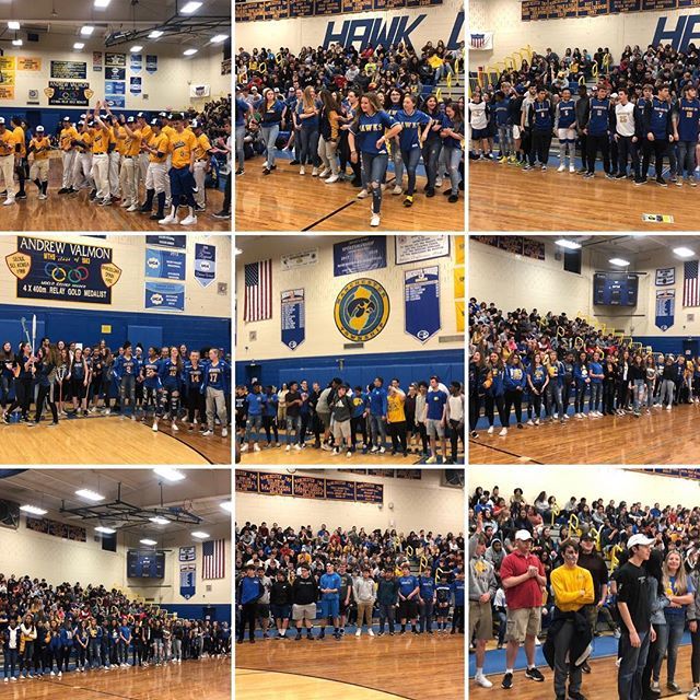 MrsRaimondo's tweet photo. Good luck to all of our Spring sports! #MTHawkPride 💙💛 #SpringPepRally https://t.co/62vEvb2wZ4 https://t.co/C7U6eUBbyb