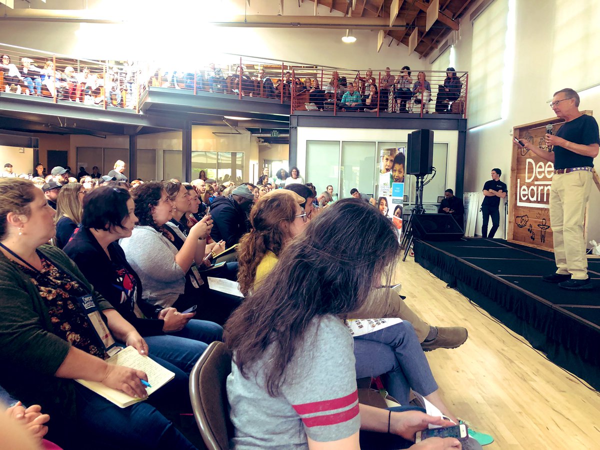 SunannaC's tweet photo. Dang, @dintersmith. I’ve seen you speak before - You keep getting better. TY for opening up the opportunity for educators to submit their Bold Ideas for urgent, systemic change. https://t.co/Kg6fjN3SJm #RemakeLearning network: What ideas do you have?! #DL2019 #Deeperlearning19 https://t.co/qWuFUu7rap