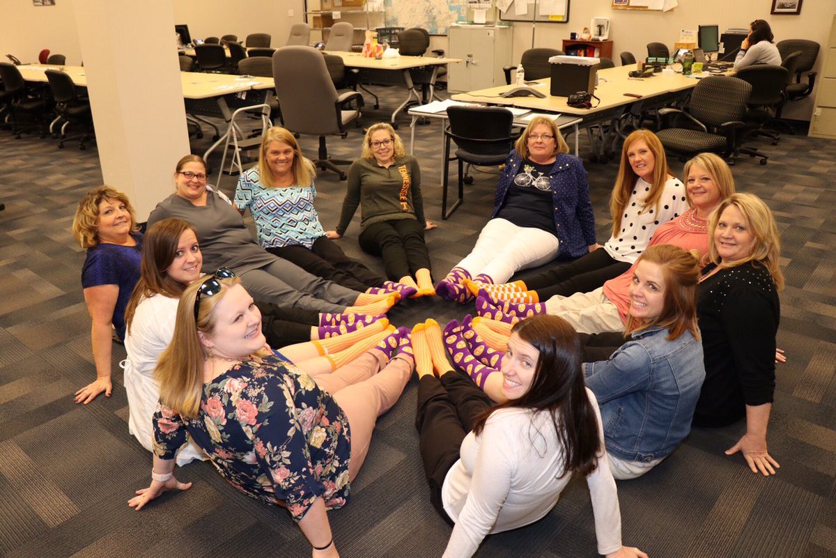BalladHealth's tweet photo. #balladhealth Home Care and Hospice team members are recognizing Sock Out Alzheimer’s Day by rocking these fun and funky socks! #sockoutalz https://t.co/6lsSr0PXCe