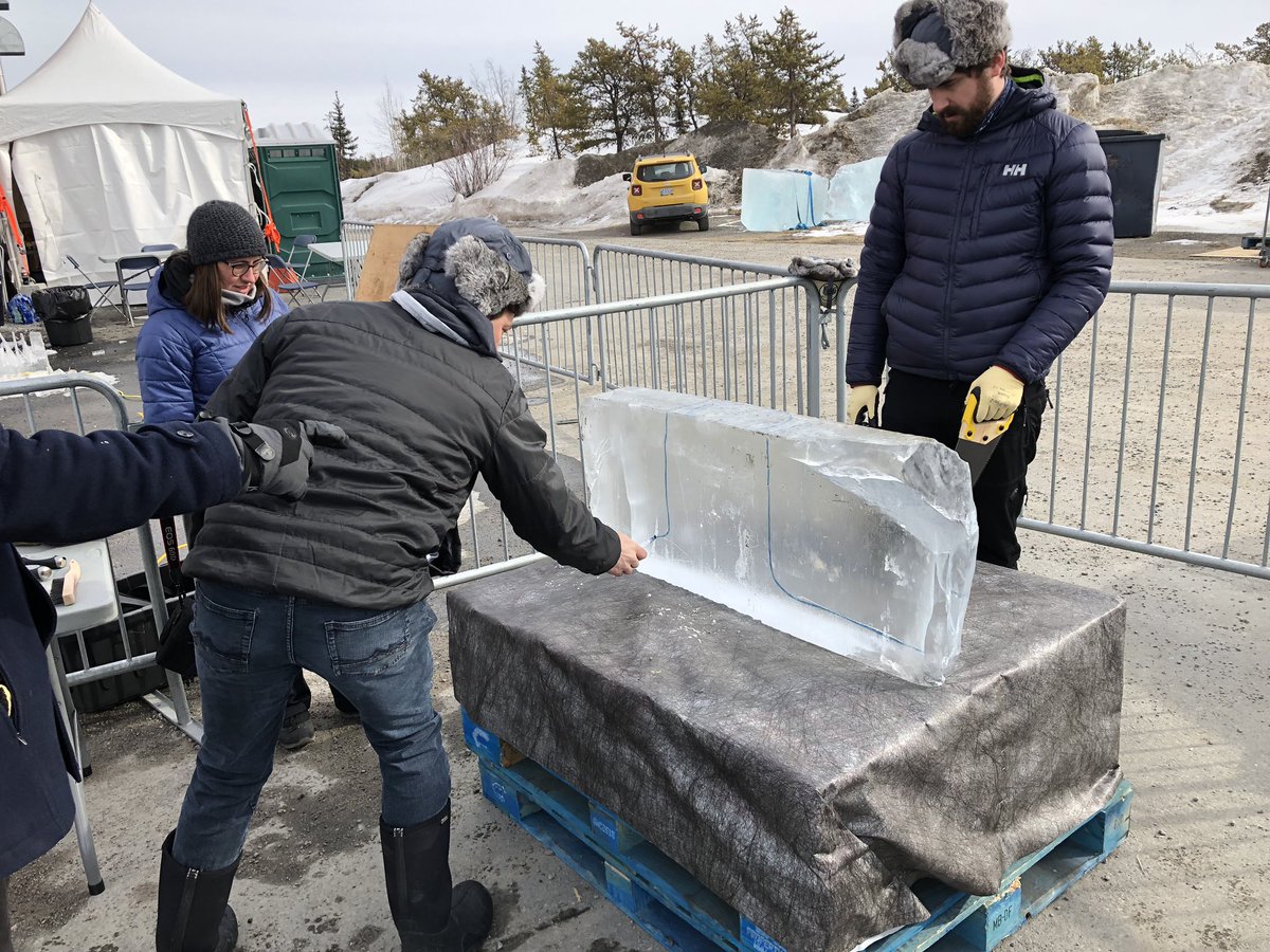 Two time #DeBeersInspiredIce media challenge winners from l’Aquilon get to work on their block. #LJJ2019