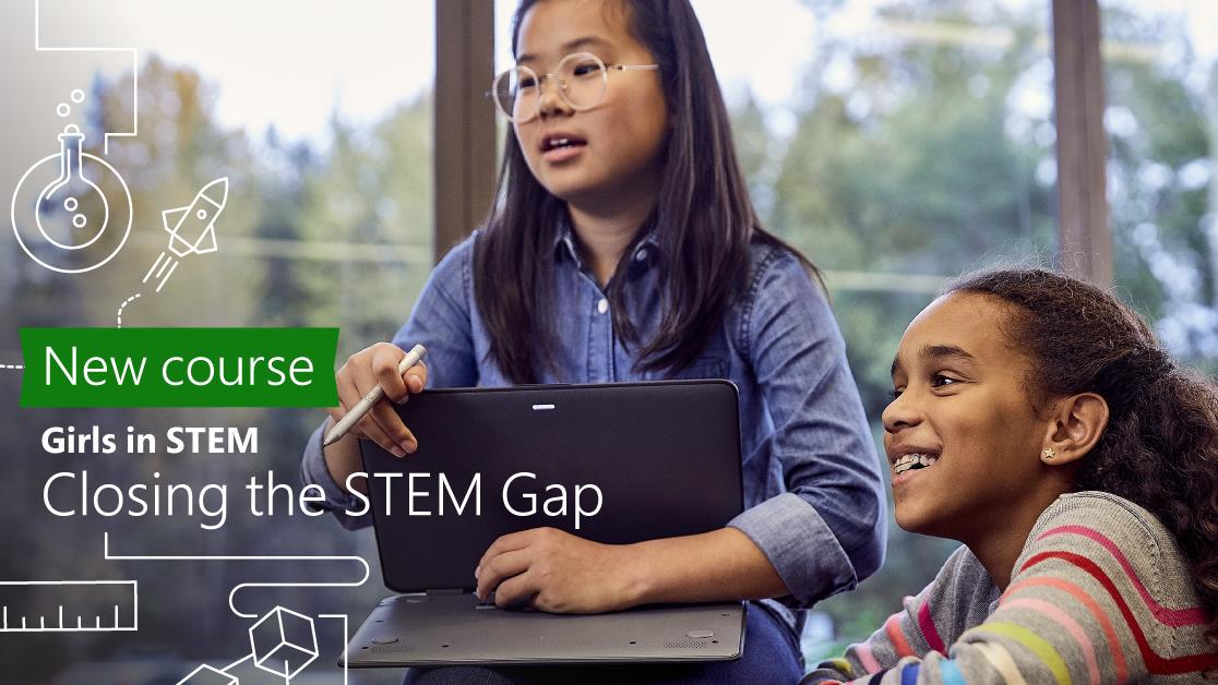 MicrosoftEDU's tweet photo. Check out all the resources in this episode of What's New in EDU, including a new course about #GirlsinSTEM for #WomensHistoryMonth! Help close the gap in STEM and use STEM ideas to motivate all students. https://t.co/dKFVPSgILn #MakeWhatsNext https://t.co/kuXDUuZvAH