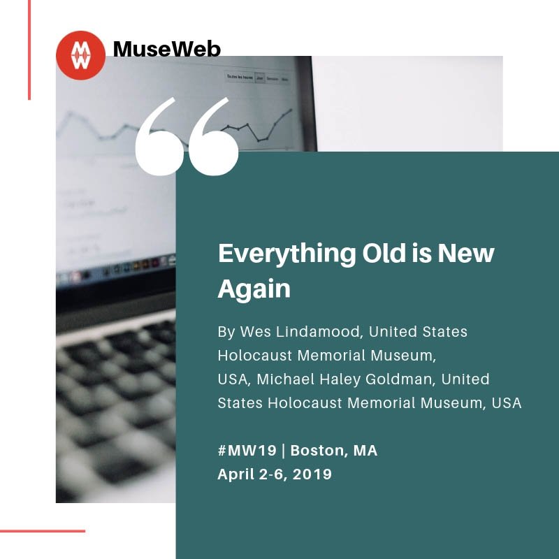 museweb's tweet photo. Getting ready to do a web redesign? Read, "Everything Old is New Again," by Wes Lindamood, United States Holocaust Memorial Museum, USA, Michael Haley Goldman, United States Holocaust Memorial Museum, USA. #MW19papers #webdesign #museweb https://t.co/qxWiR0TYN5 https://t.co/is7Uxlznxe