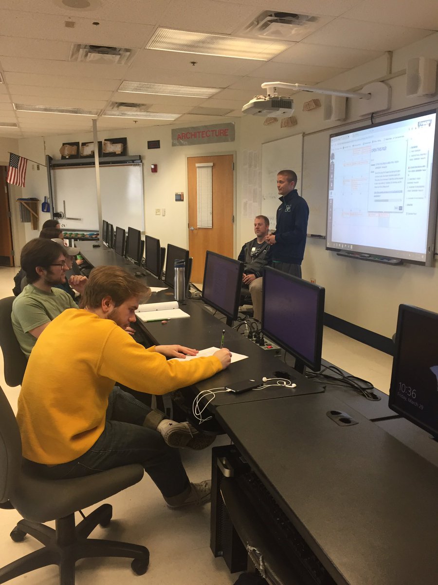 bowdernemily's tweet photo. Thanks @MarquetteStangs @mhs_stewart and @SteveHankins11 for giving client feedback on the MHS press box project in CEA today! #rsdstem https://t.co/HF8otfyLyl