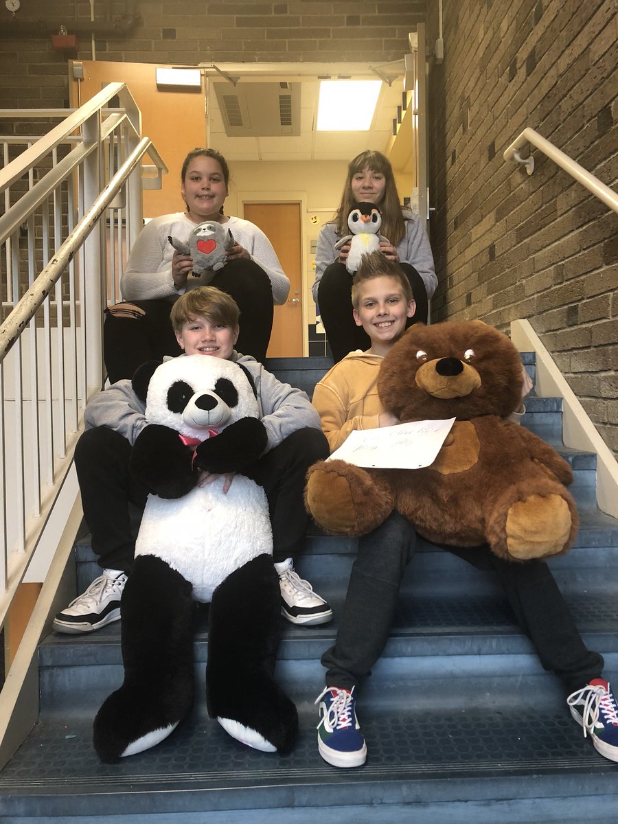 MissyCirincione's tweet photo. Congratulations to our new RULERS OF THE WORLD! Students wrote persuasive speeches in English class and presented them in front of their classmates. Mr. Waddles, Pando, Sir Sloth, and Charlie Bear were elected by our team. 🐧🐼🐵🐻 @CISCMSD #CISBlueTeam https://t.co/RGAcvqv0nz