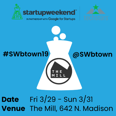 dimension_mill's tweet photo. THIS WEEKEND! @StartupWeekend @swbtown at @dimension_mill - #Bloomington #entrepreneurs coming together to launch #startups in 54 hours! Join in on the fun: https://t.co/B1W410f55S #business #swbtown19 #MakeOurWay #TheMill https://t.co/T3KDRzNs6g