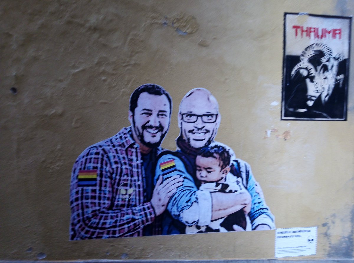 A_Pellicci's tweet image. quindi, dato che a #Verona va in scena il #medioevo, #randomguy a #Lucca ha provato a cimentarsi nell'#affresco.

E, come tutti gli affreschi medioevali, può servire ad istruire attraverso un iperbole un popolo che non sa (più) #leggere.

#CongressoMondialeDelleFamiglie