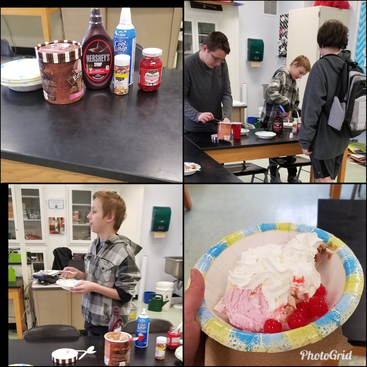Some ice cream and catching up with past students! A great way to end the week! #NaplesCSD