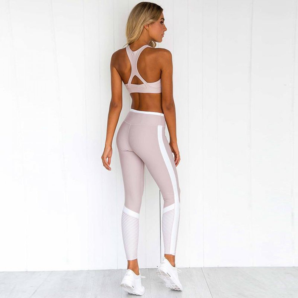 Pink Poodle Women Funny Print Yoga Leggings Pants Workout Fitness Pants Sports Gym Yoga Quick Dry Capri Leggings