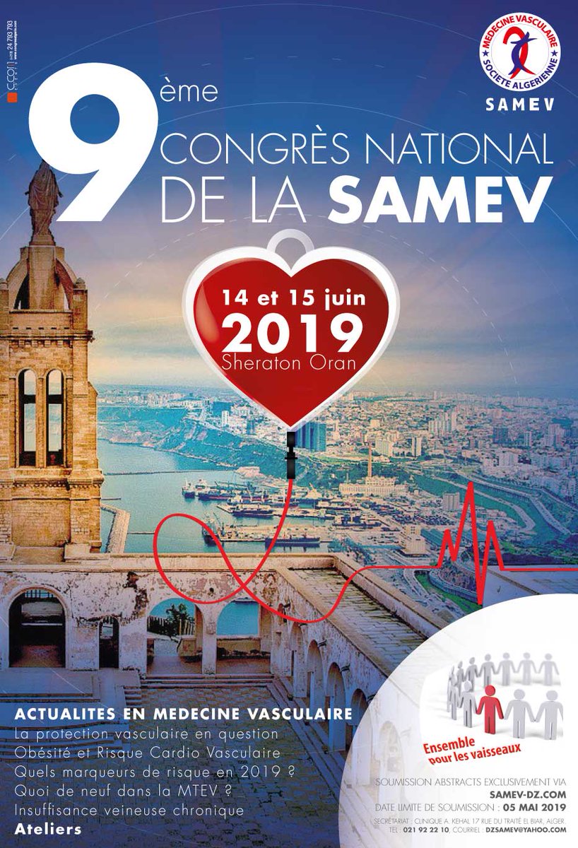 lasfmv's tweet photo. Congrès des Sociétés savantes et amies ! #SAMEV #Oran #CONGRESS #MEDICAL #MTEV #FDR https://t.co/OgAgb2VWdh