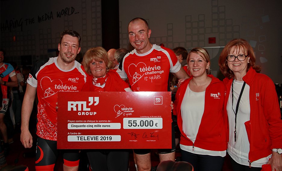 rtlgroup's tweet photo. That’s a wrap on the Televie Challenge, we spinned our way to success raising a total amount of €55,000! Congratulations to all participants for their great efforts! #RTLCares #LifeatRTL #Televie2019 https://t.co/9adOX1VVK8