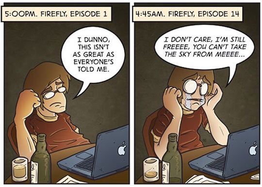 Adi_Stamatis730's tweet photo. Literally me when my genius husband first introduced me to Firefly. 😭 Starting our Firefly binge tonight and super sad we’ll be all done by tomorrow!  @AlanTudyk  is my favorite! https://t.co/qNLDI9WLuV