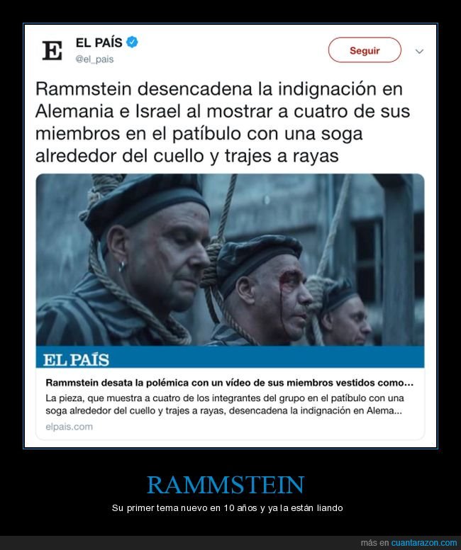 cuantarazon's tweet photo. Lo nuevo de Rammstein ha generado alguna polémica https://t.co/c9mWPaVIj6 https://t.co/lN3UROqzuq