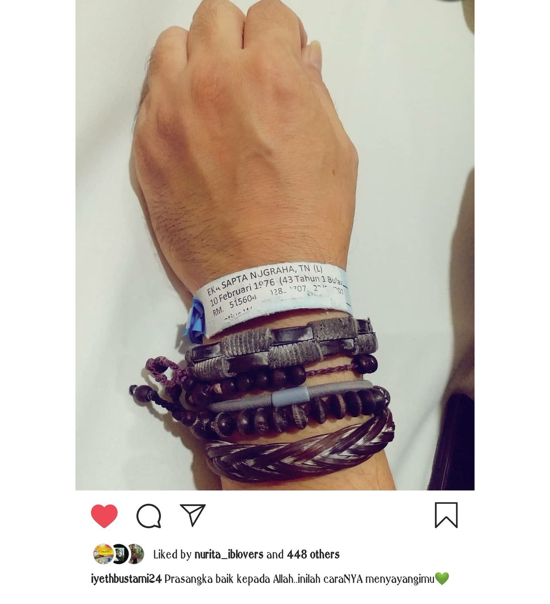 Assalammualaikum temam2. Doakan kesihatan suaminya bunda <a href="/IyethBustami/">ib</a> Ya.. Doakan beliau cepat sembuh dan bisa kembali beraktivitas lagi. Get well soon papa <a href="/ekasaptaG4UL/">Eka Sapta</a> #iyethbustami