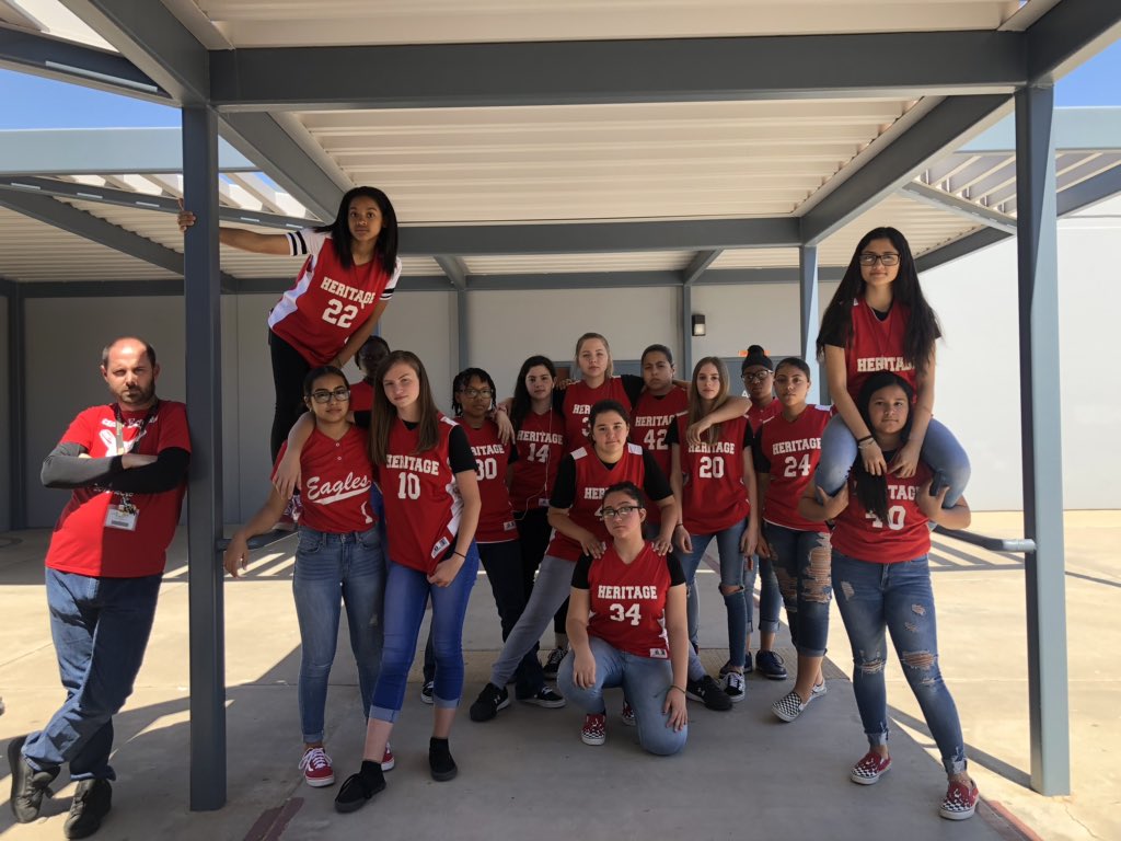 BobbyScott1218's tweet photo. Another game day for the @HeritageSTEM Lady Eagles in the Cactus tournament. We're against Frontier tonight at 6:00 in the Practice Gym. Come out and support us! #FEvsHE #GoEagles https://t.co/XCefIWdCi9