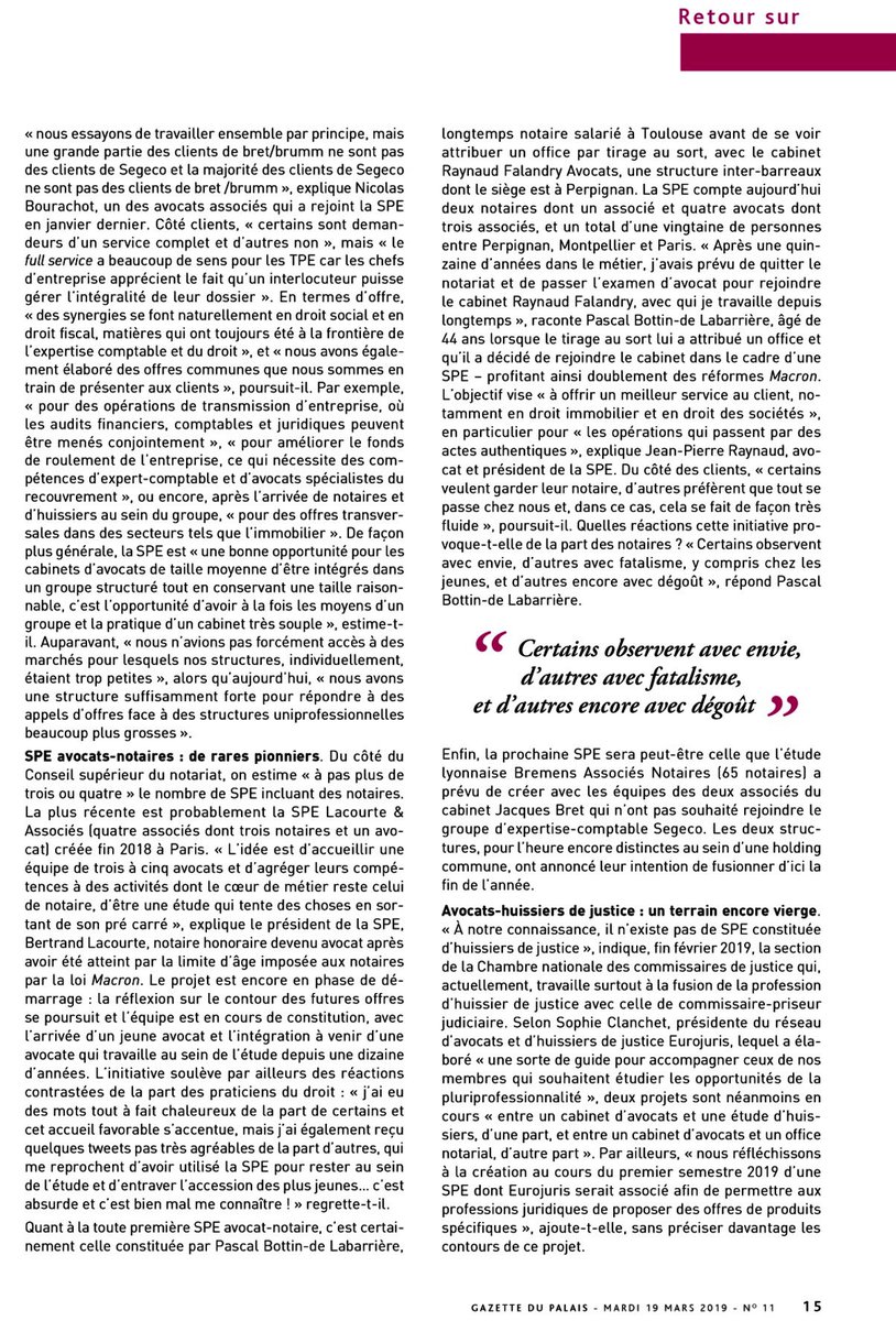 dbremens's tweet photo. Les premiers pas des SPE     Gazette du Palais 19 mars 2019 https://t.co/nrR56Mhoep