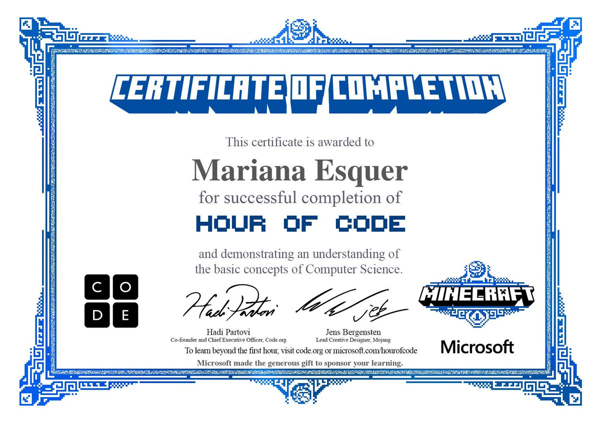 mesquer_udem's tweet photo. #hourofcode ayuda a los alumnos a aprender a programar desde pequeños de una manera muy sencilla e intuitiva. Al terminar una lección te otorgan un diploma #2019innov https://t.co/30FPkhTYik