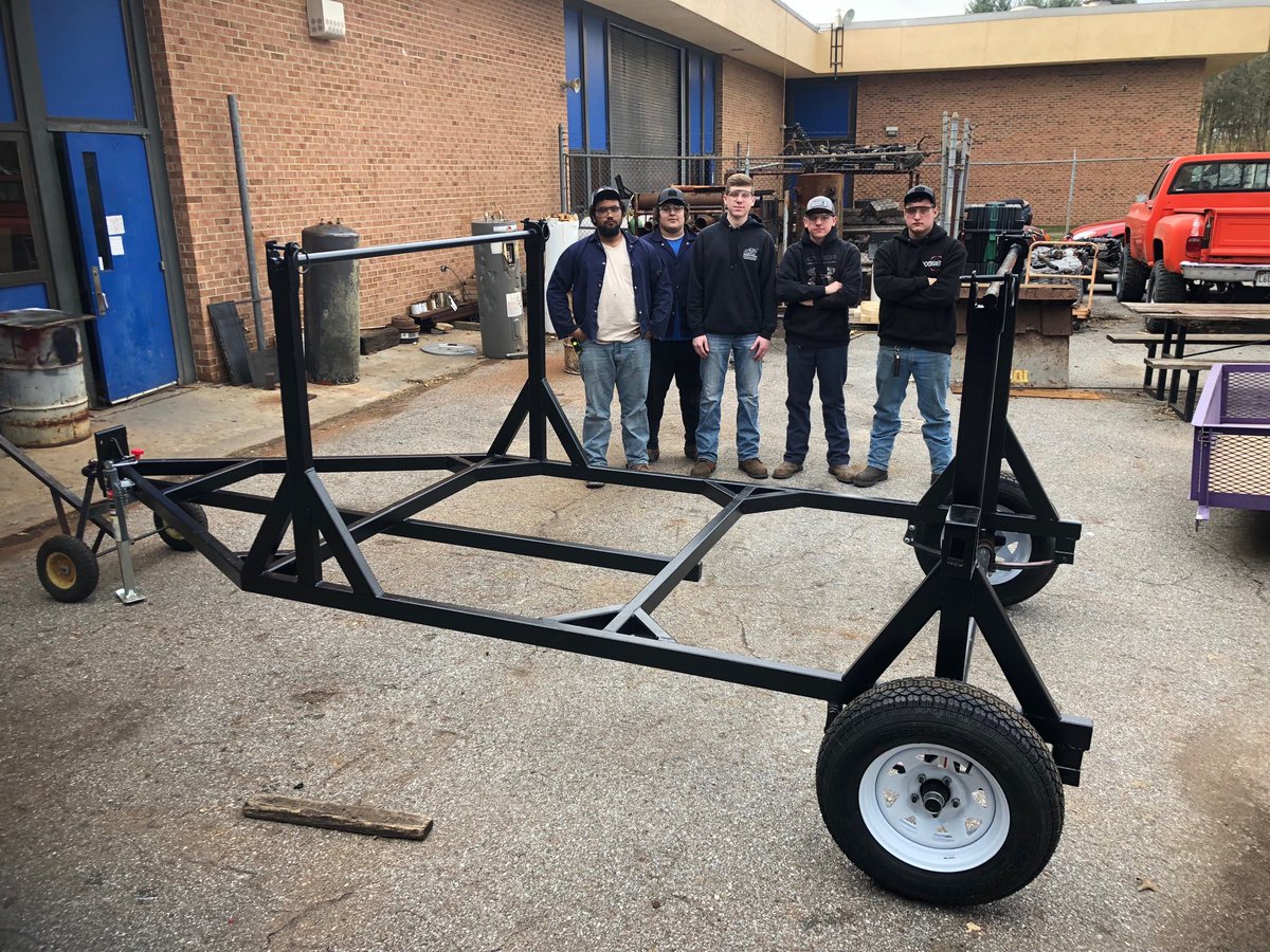 Second year Welding students finished a spool wagon project this week.  Great job!