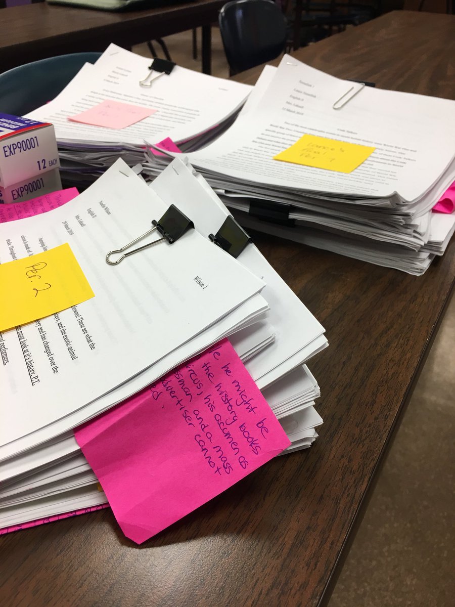 SherryLeksell's tweet photo. They’re written &amp; proofed. Now, onto grading.....#BAAM #eaglegroveHS #MYLIFE https://t.co/UM9NBz74Jv