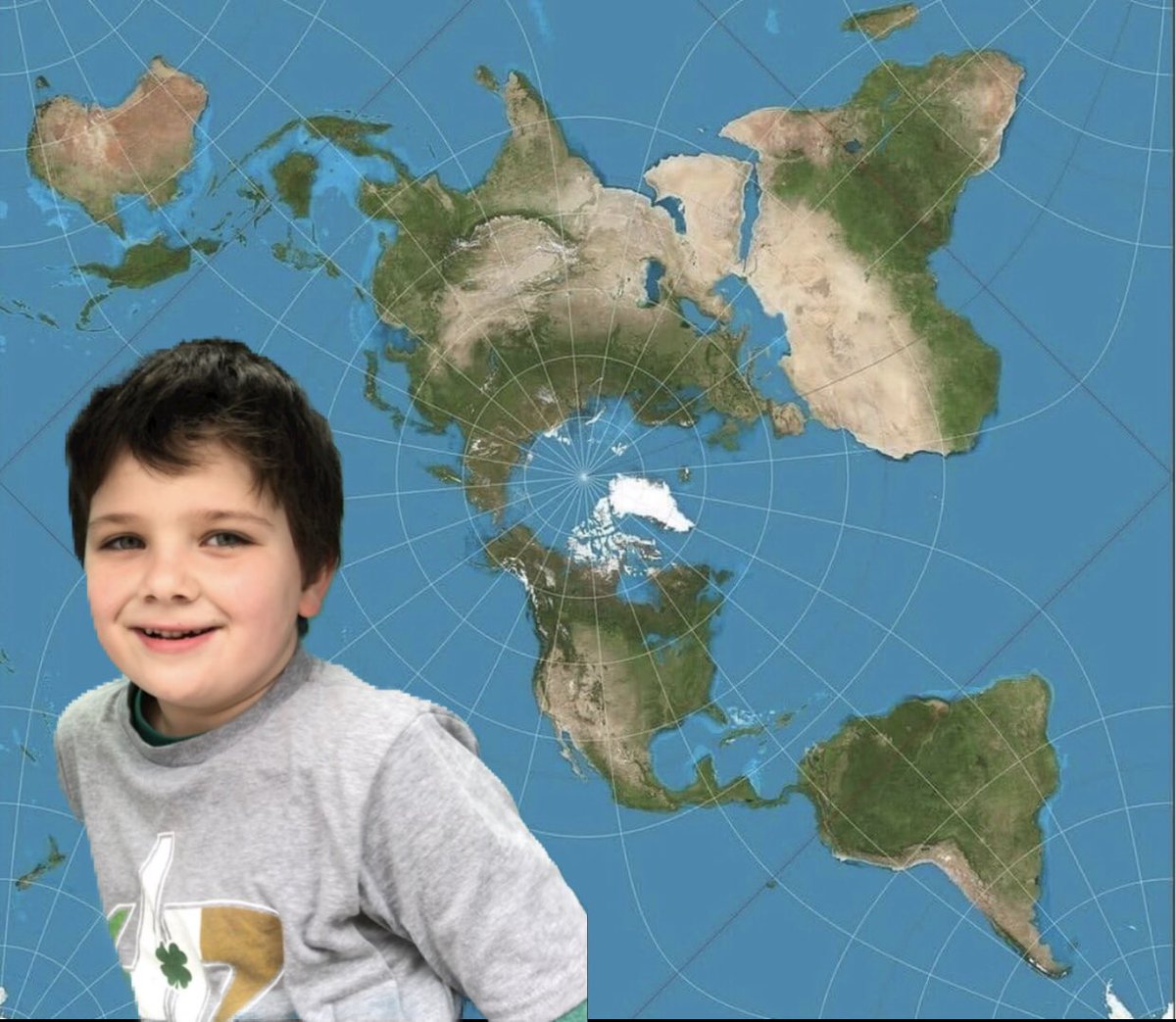 and_geography's tweet photo. As Bruce points out in this photo, if you look at the earth from the top down, that projection would show Africa to be much larger than North America. Flat maps of round planets are not an exact science. #earth #maps #geography #globe #bruceandclarkgeography https://t.co/WWWATuMA7I
