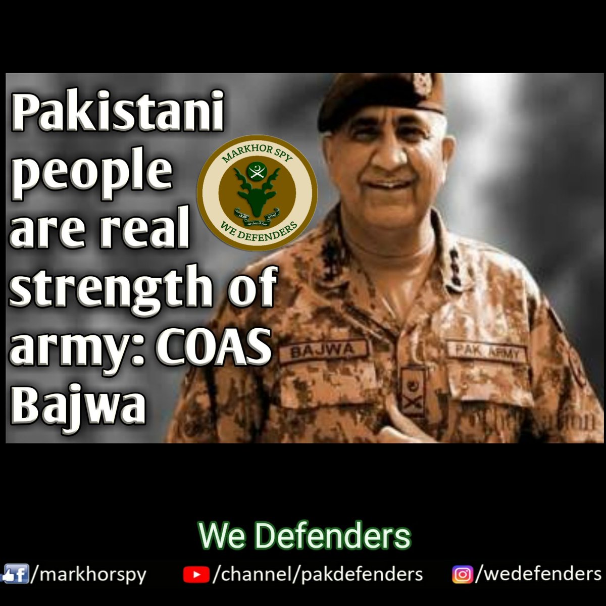 HaqLensOfficial's tweet photo. For Pakistan Army We Pakistani people are their Great Asset🇵🇰
پاک فوج زندہ آباد
پاکستان پائندہ باد
آئی ایس آئی زندہ آباد
#ہمیں_آگے_ہی_جانا_ہے۔
#COAS_
#Qamar_Javed_Bajwa
#PakistanZindabad
#raise_your_voice_in_makboza_kashmir
#wedefenders
#Markhorspy
#Pakarmy
#ISI
⚔️🇵🇰⚔️ https://t.co/RPDQrCtFOO
