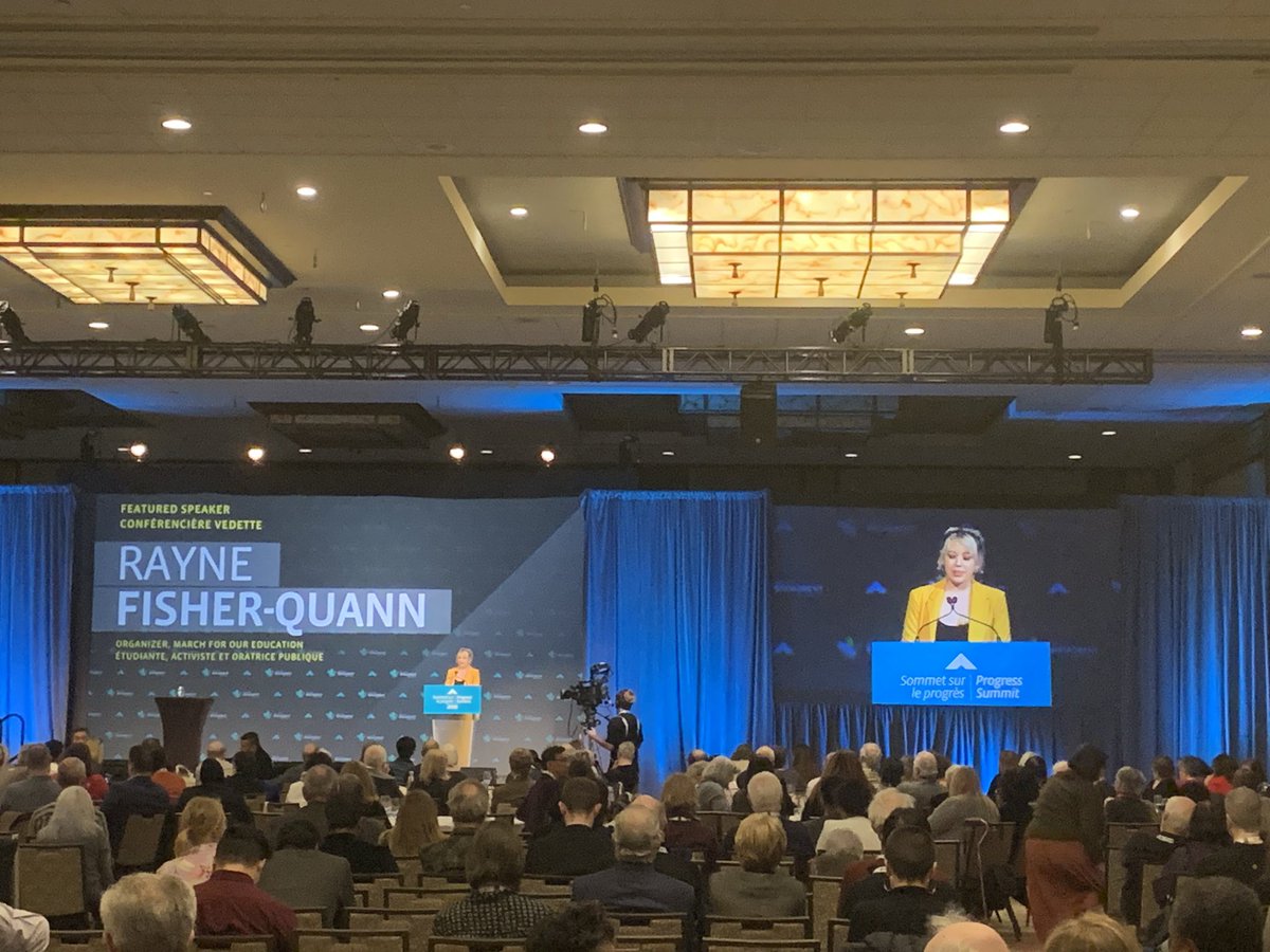 Rayne Fisher-Quann is 17 years old and is among most powerful women in Canada. She stood up for her conviction and mobilised her peers to march in largest students walk out in the history - defending their right to quality sexual education. Believes change world! #Broadbent2019