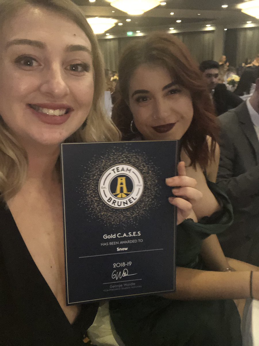 BruSki won their GOLD CASES at #teambrunelball19 for the first time EVER! A huge congrats and thank you to all of the committee for their hard work 💙💛