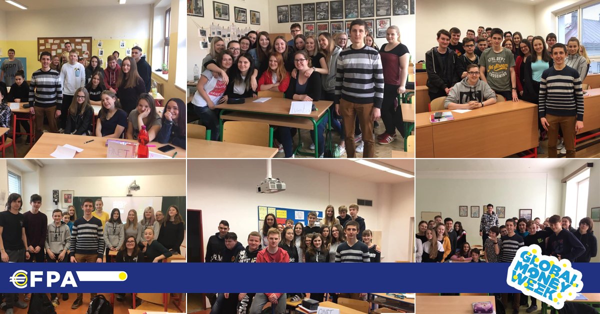 Dalším z řady EFA a EFP poradců, kteří obětavě zvyšují finanční gramotnost mládeže, je Michal Voldán. Na fotografiích můžete vidět, že i pro něho je #GMW2019 náročný.
 bit.ly/GMW2019finisuje
 #GlobalMoneyWeek2019 #EFPACzechRepublic #EFPACZ #EFPA #EFA #EFP