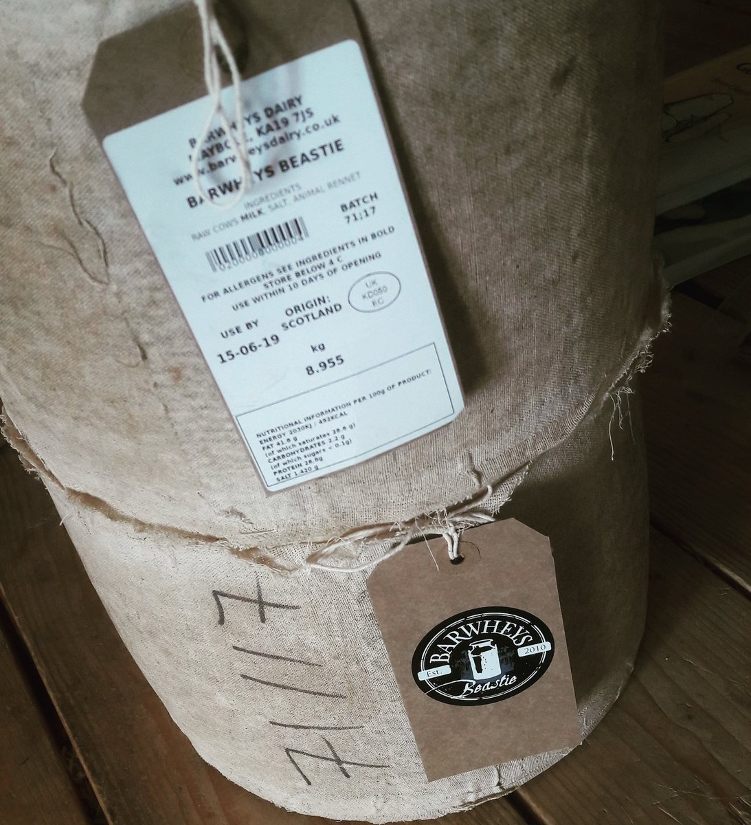 Today we took our last ever delivery of Barwheys Cheese.  No longer made anymore this is the very last of the stock. It will be a shame to see it go. 
Come taste it!