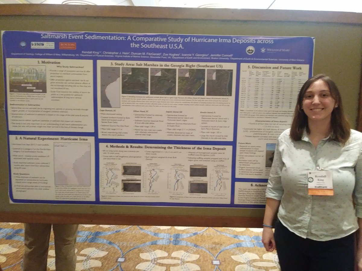The rest of the gang! Bianca Boggs (<a href="/__Biancuhh/">Bianca</a>), Jennifer Connell (<a href="/JConnell3/">Jennifer Connell</a>), &amp; Kendall King presenting their senior thesis projects on marshes and barrier islands.