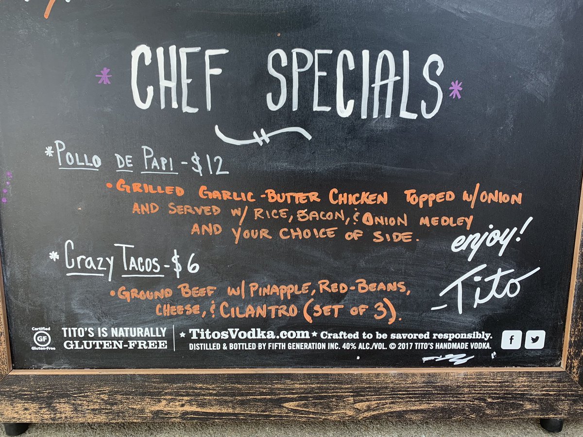 chazitos's tweet photo. it’s fri-𝕐𝔸𝕐! come check out our happy hour (4pm-8pm) and our chef specials for the day‼️ https://t.co/Y9ed5vJSDi