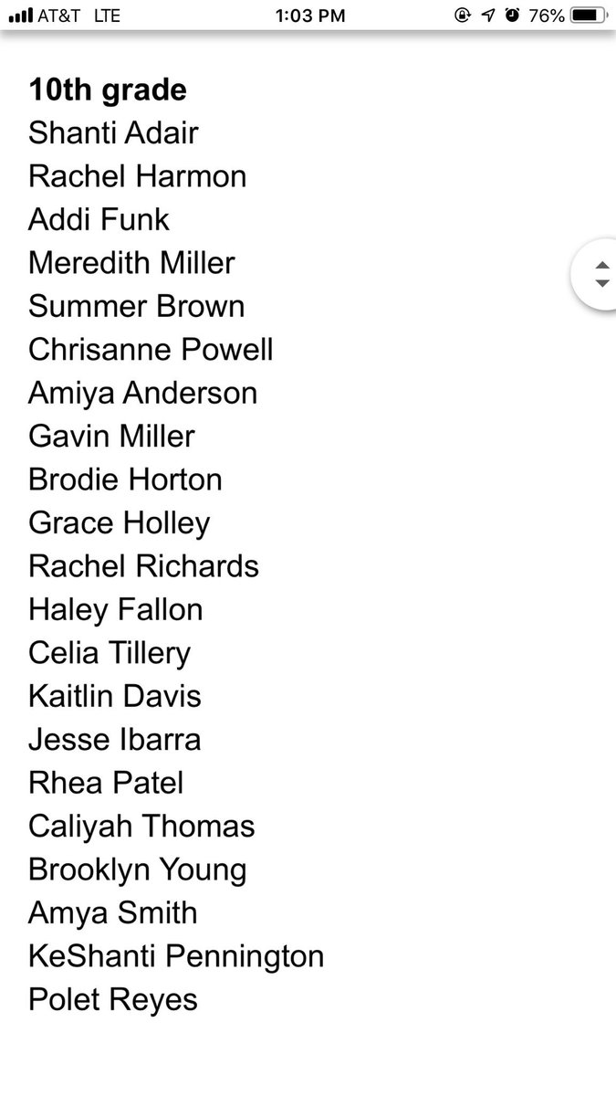 PartnersClubBHS's tweet photo. Here are the 9th-11th graders who are qualified for track and field next week! Officers will be passing out permission slips so be on the lookout for us. https://t.co/n6fo249ySJ