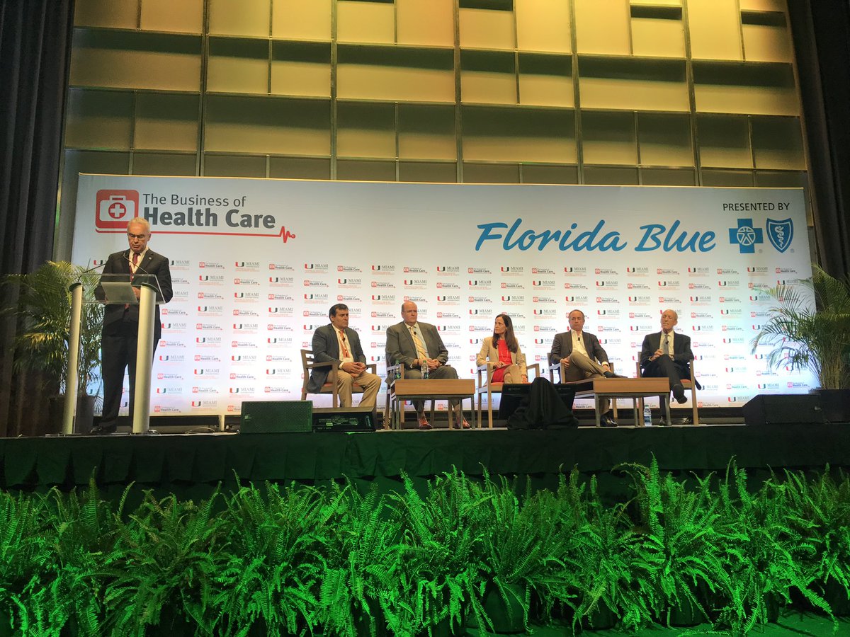 UMiamiHealth's tweet photo. We’re at #Healthcare19 talking to worldwide academic experts on healthcare. We’re honored to support the UM School of Business Center for Health Management &amp; Policy. @univmiami President @julio_frenk &amp; @UMiamiHealth CEO @DeanAbrahamUM participated in 2 keynote panels. https://t.co/O5IhiqMAVq