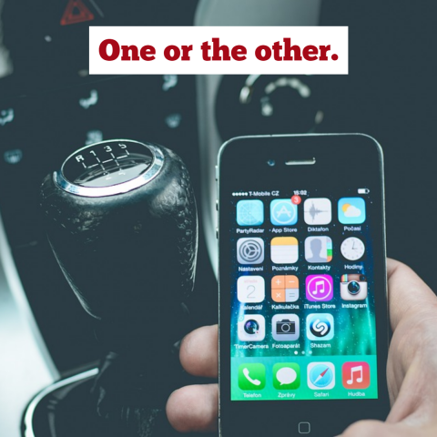 autoservicenter's tweet photo. If you spend 5 seconds looking at your phone while driving 55 MPH, you've driven the length of a football field without looking at the road. https://t.co/tc3ga3Ytj8
