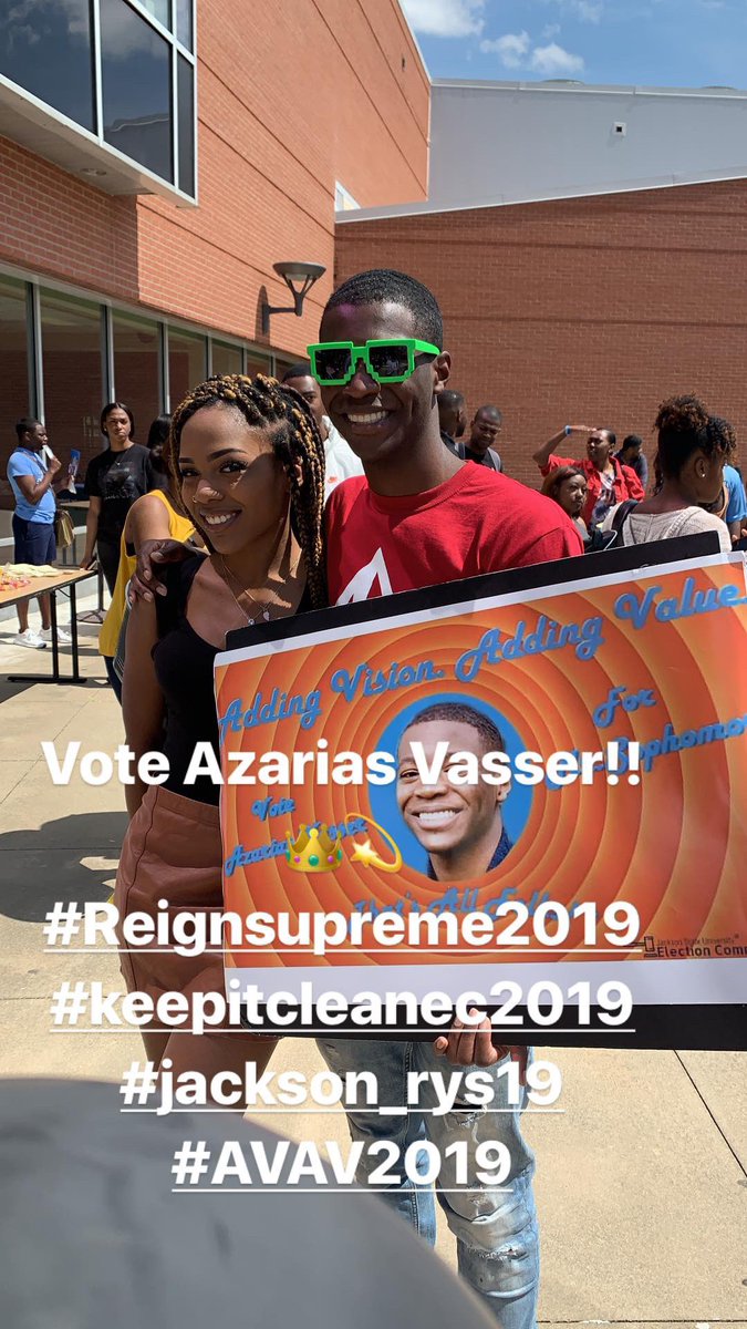 Doctor_cedd's tweet photo. Successful campaign at Meet the candidates today! Thank everyone for your support and remember, Adding Vision, Adding Value, Vote Azarias Vasser for Mr.Sophomore!ππ«
#Reignsupreme2019
#keepitcleanec2019
#jackson_rys19
#AVAV2019 https://t.co/CIIqddYrdv