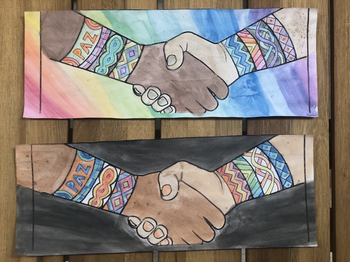 SenoritaMediate's tweet photo. “Helping Hands��� courtesy of Spanish 1 &amp; Spanish 2 students! Ready to go for our first week of sales on Monday! 
💜💖💚💙💛🧡❤️

#ThePulseraProject #PulseraWarriors #EFColorTheWorld https://t.co/wYiwxhzgCb