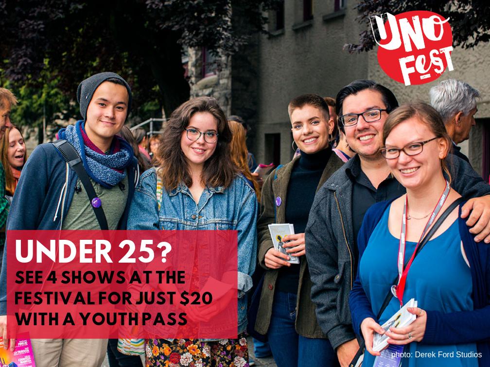 Under 25? We've got a deal for you! #UNOfest Youth 4-Show Pass is $20 - just $5 a ticket, and it's shareable. Perfect for #students, #emergingartists, #YoungProfessionals + curious theatre-goers. 
intrepidtheatre.com/shows/youth-4-…
<a href="/CCPACanada/">Canadian College of Performing Arts</a> <a href="/UVicPhoenix/">UVic Phoenix Theatre</a> <a href="/myDVBA/">Downtown Victoria Business Association (DVBA)</a> 
bit.ly/2JPl8ta