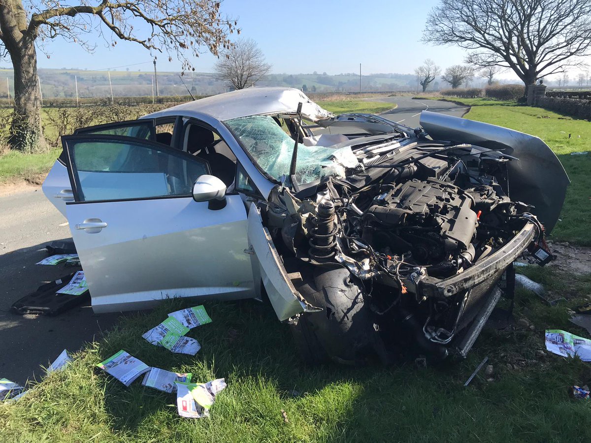 Patto_1881's tweet photo. This is the vehicle involved in the RTC I attended this morning near #Snainton where it struck a house. Three of the occupants remain seriously injured in hospital. Please read the attached witness appeal and get in touch if you saw anything. Thank you.

https://t.co/SQUNfdaY2d https://t.co/bukrUreA6F