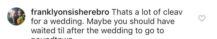 _drewelise_'s tweet photo. People often hide behind their screens, especially when talking to celebrities/reality tv stars. In this case, people are harassing a former reality star for her look on her wedding day rather than simply congratulating her #sandss19 https://t.co/mrt8bOWPbE