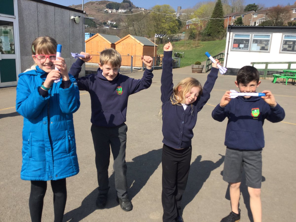 Diolch Adam &amp; Beth from <a href="/hands_science/">Hands-On-Science</a> for teaching us how to be Engineers today! We had so much fun creating and launching our own rockets🚀also teaching us how to work in a team during our Space Workshop😃 #PenygawsiSTEM2019 #Article3