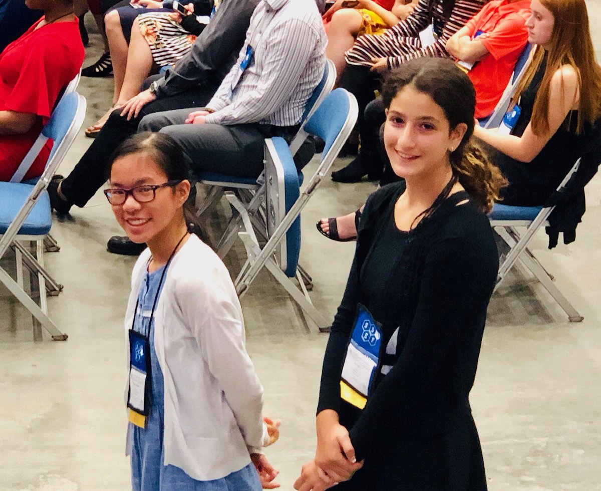 uschoolmiddle's tweet photo. Congratulations to Maya and Roni for winning the “science and engineering fair award for student researcher demonstrating enthusiasm for research” at the state science fair completion this week! We are so proud of them! @uschool_nsu @headofuschool https://t.co/SljRm61kNl
