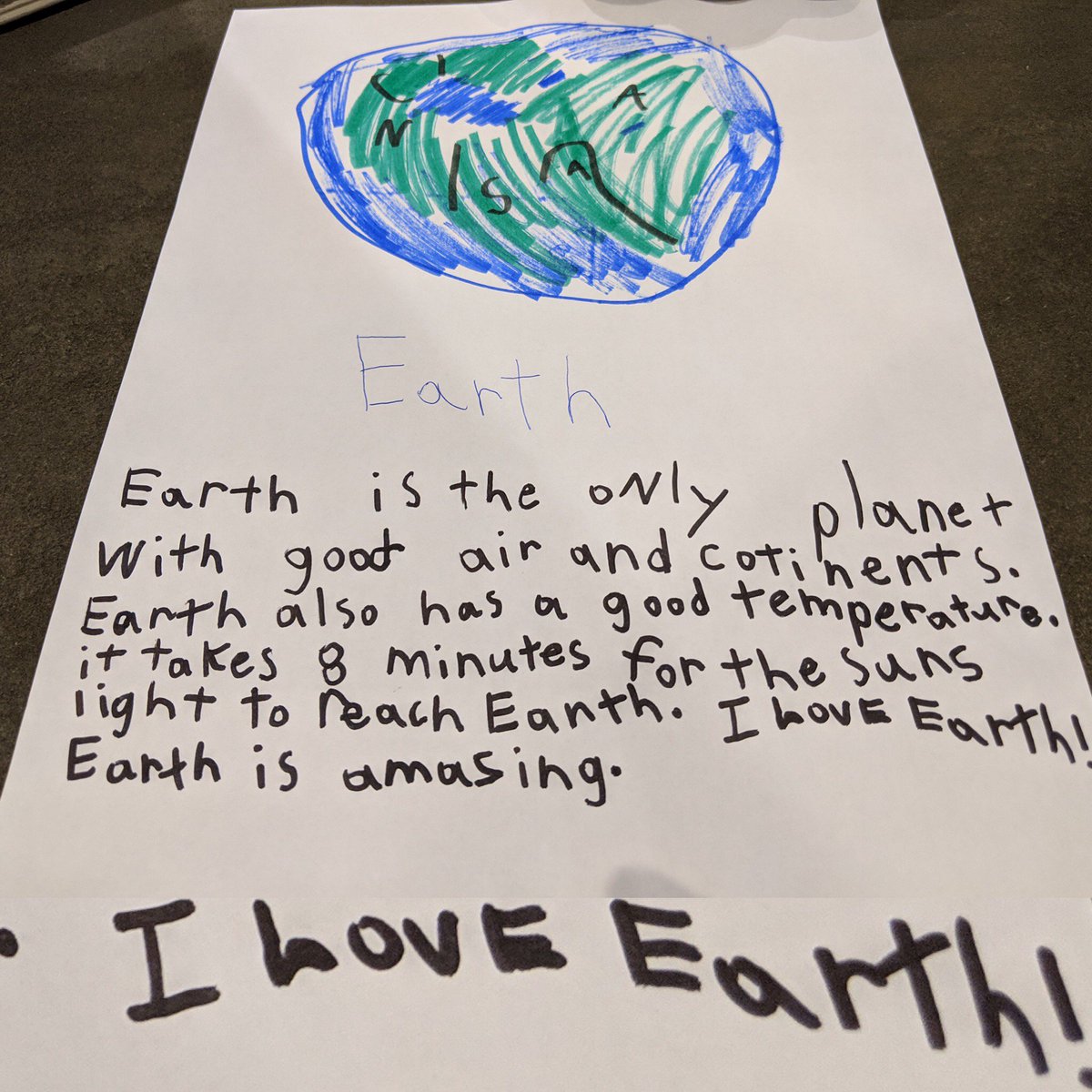 d4dstem's tweet photo. Join us on March 30th at 8:30pm and turn off the lights for Earth Hour.  Talk to your kids about why nature matters and share their thoughts on why Earth is cool! Check out this amazing pic by Aasha - aged 6 - on why Earth is important. #Connect2Earth  #d4dstem #earthhour https://t.co/fAJJgFcvSS