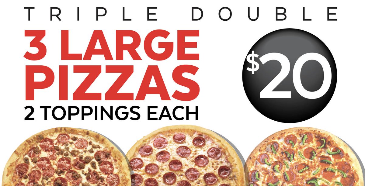 georgiosofp's tweet photo. $20 gets you a lot of pizza! https://t.co/PrC048H7RY