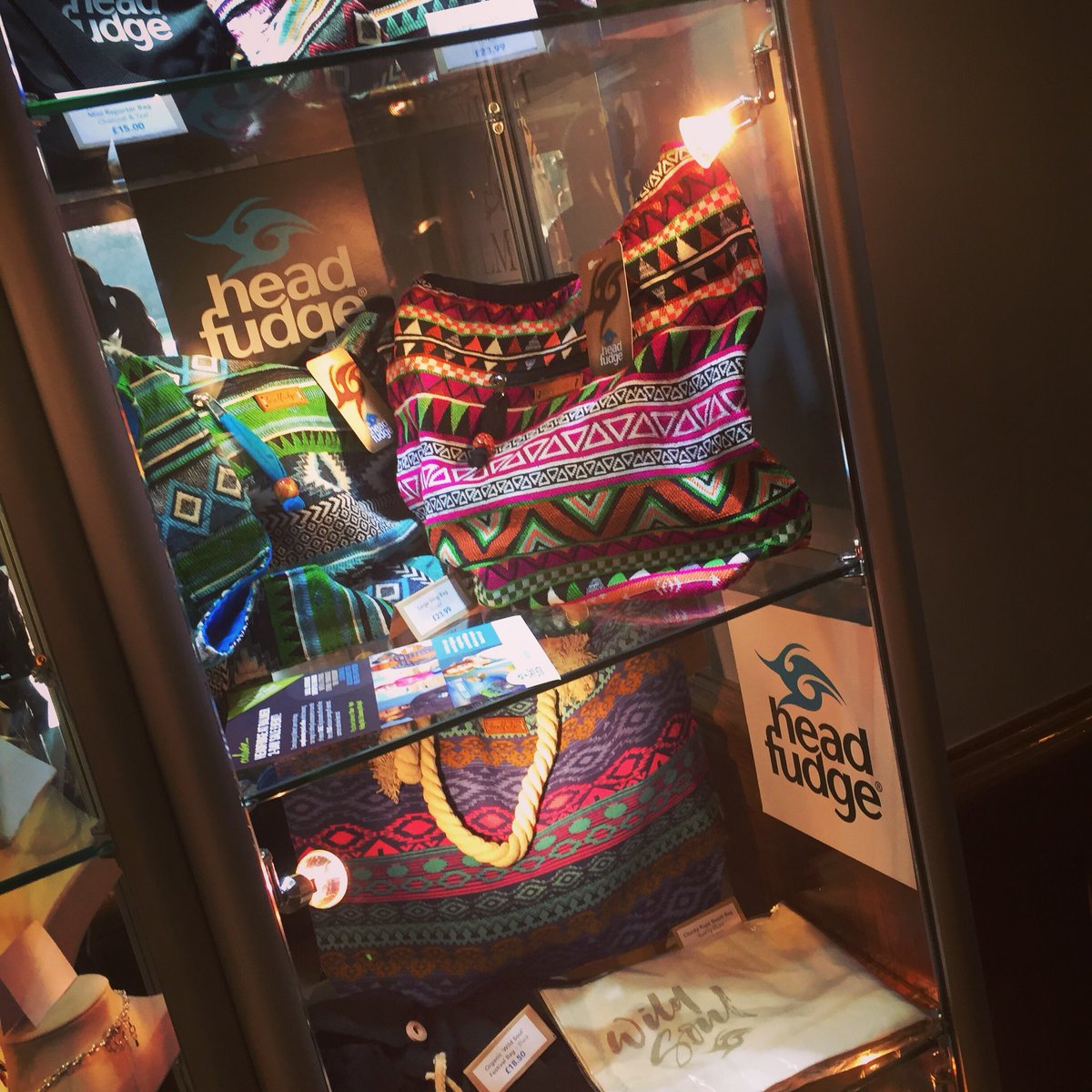 headfudge's tweet image. Goodbye beanies, hello bags! 
The time has come to replace our much loved winter beanie hats with our vibrant collection of bags, at our lovely #NewForest stockist @balmerlawnhotel - hello spring! ☀️😁 #balmerlawnhotel #headfudgeclothing #clothingbrand #lifestylebrand