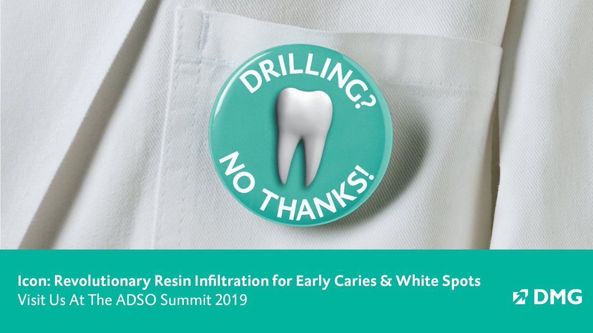 Arrest incipient caries with micro-invasive technology, without anesthesia or drilling with #IconbyDMG. Ask our team at ADSO. #DMGAmerica